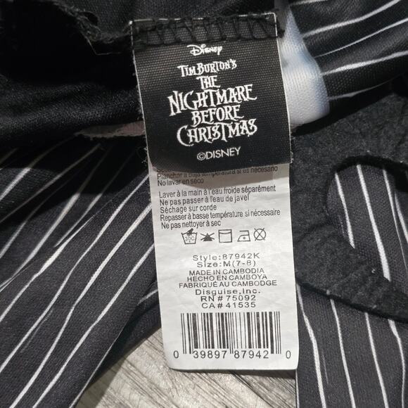 Disney Nightmare Before Christmas Jack Skellington Halloween Costume Dress Up - Picture 5 of 10